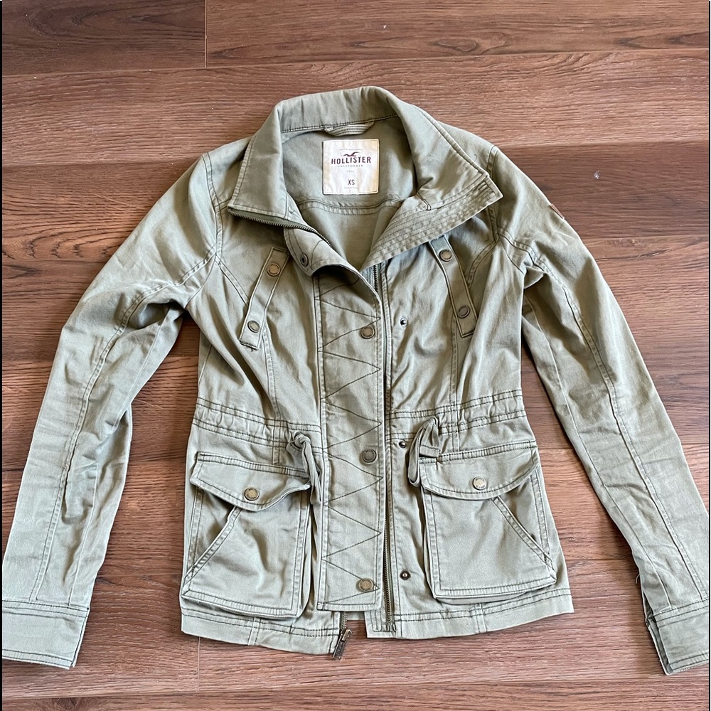 Soft, olive jean jacket